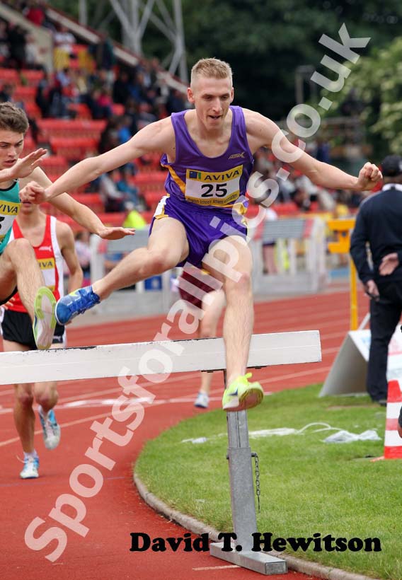 Barry Maskell (Durham) on his way to winning a bronze medal from 2012 English Schools champs, gateshead.